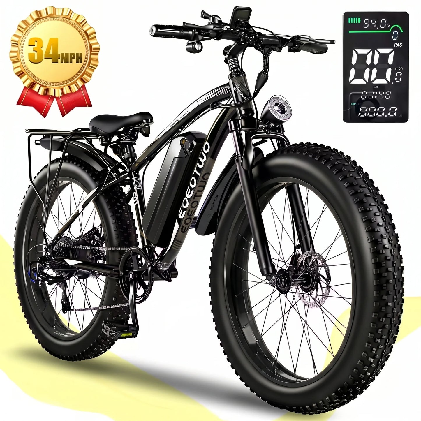 EOEOTWO 1500W Peak Fat Tire Electric Bike For Adults