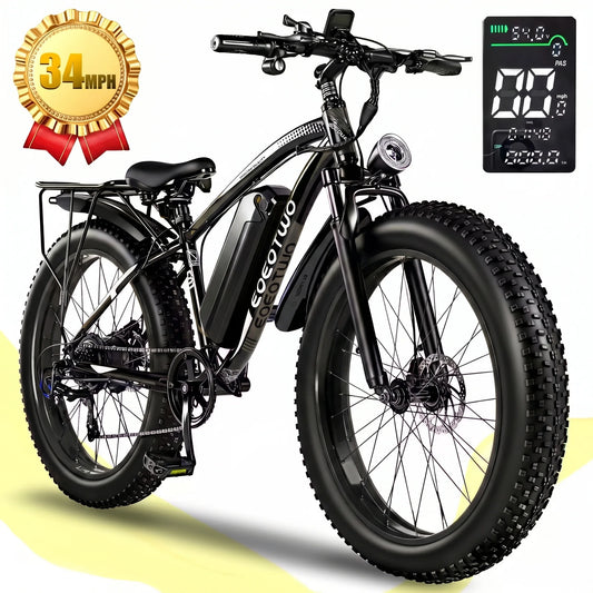 EOEOTWO 1500W Peak Fat Tire Electric Bike For Adults