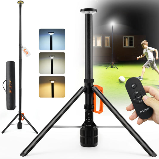 Rechargeable Telescopic Work Light With Remote Control 3000 Lumens Dimmable