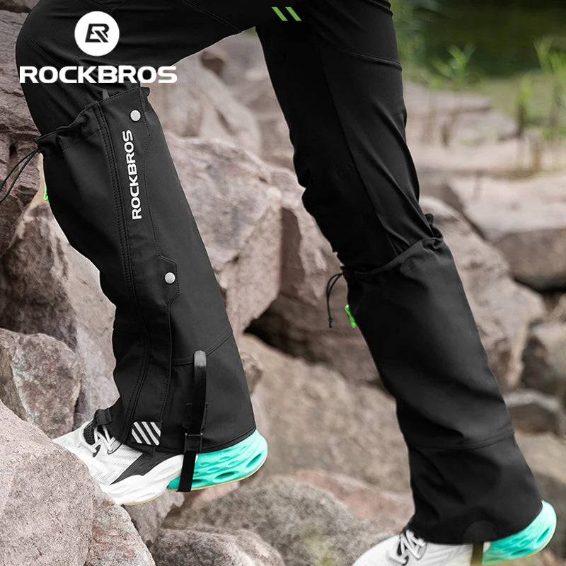 Rockbros Waterproof Leg Gaiters For Outdoor Hiking And Skiing