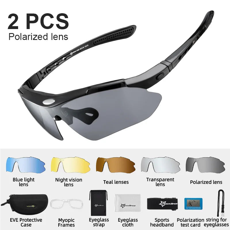 Rockbros Polarized Cycling Sunglasses With Uv400 Protection For Men Women