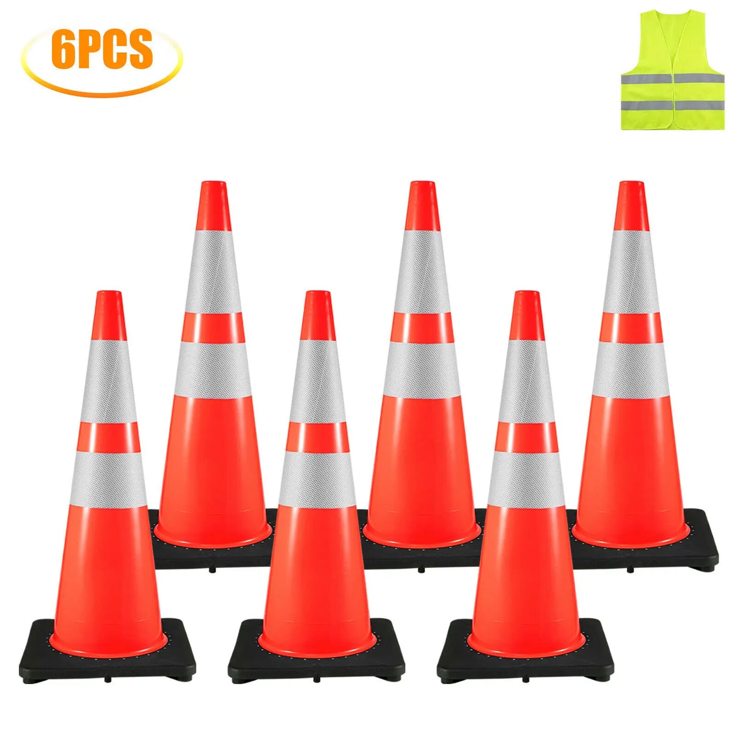SucceBuy Reflective Traffic Safety Cones For Road Construction Work
