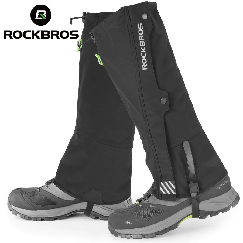 Rockbros Waterproof Leg Gaiters For Outdoor Hiking And Skiing