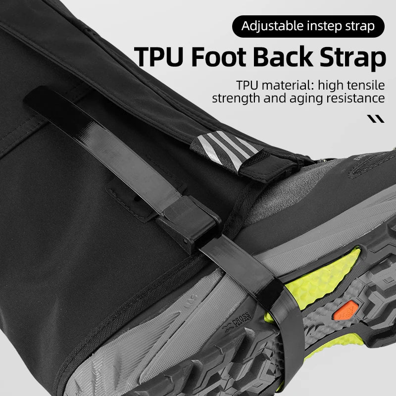 Rockbros Waterproof Leg Gaiters For Outdoor Hiking And Skiing