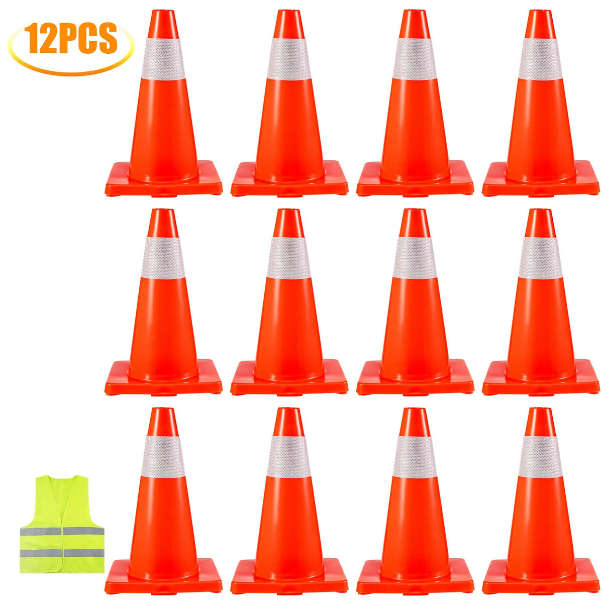 SucceBuy Reflective Traffic Safety Cones For Road Construction Work