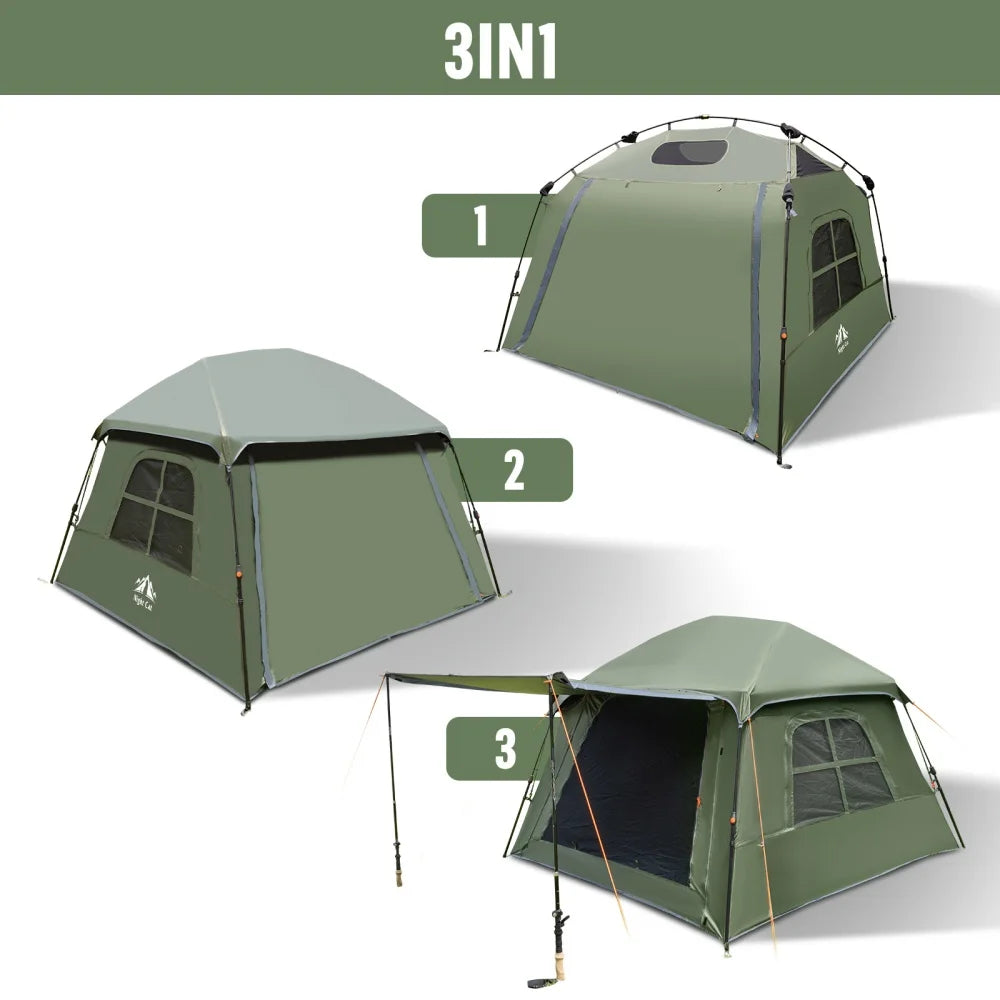 Night Cat Waterproof Popup Camping Tent With Instant Easy Setup