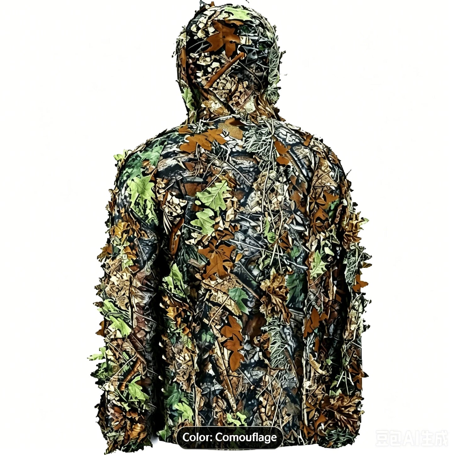 Lightweight 3D Ghillie Hunting Suit With Breathable Polyester Fabric