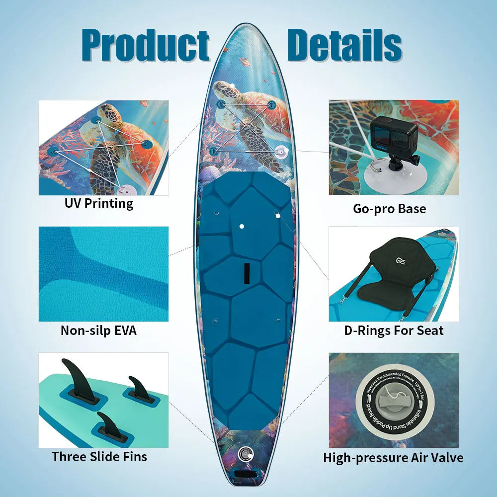 InnoExpo Premium Inflatable Stand Up Paddle Board Non Slip Deck