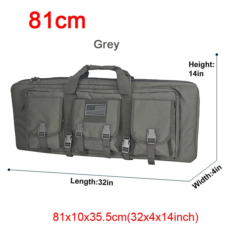 LQARMY Tactical Double Rifle Case Molle Hunting Airsoft Backpack