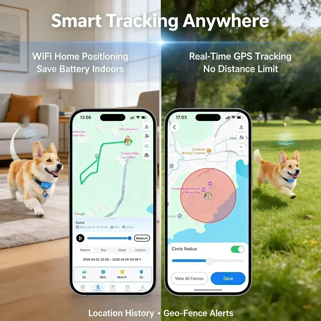 Wanwaytech 4G GPS Pet Tracker Real Time Tracking Waterproof Device