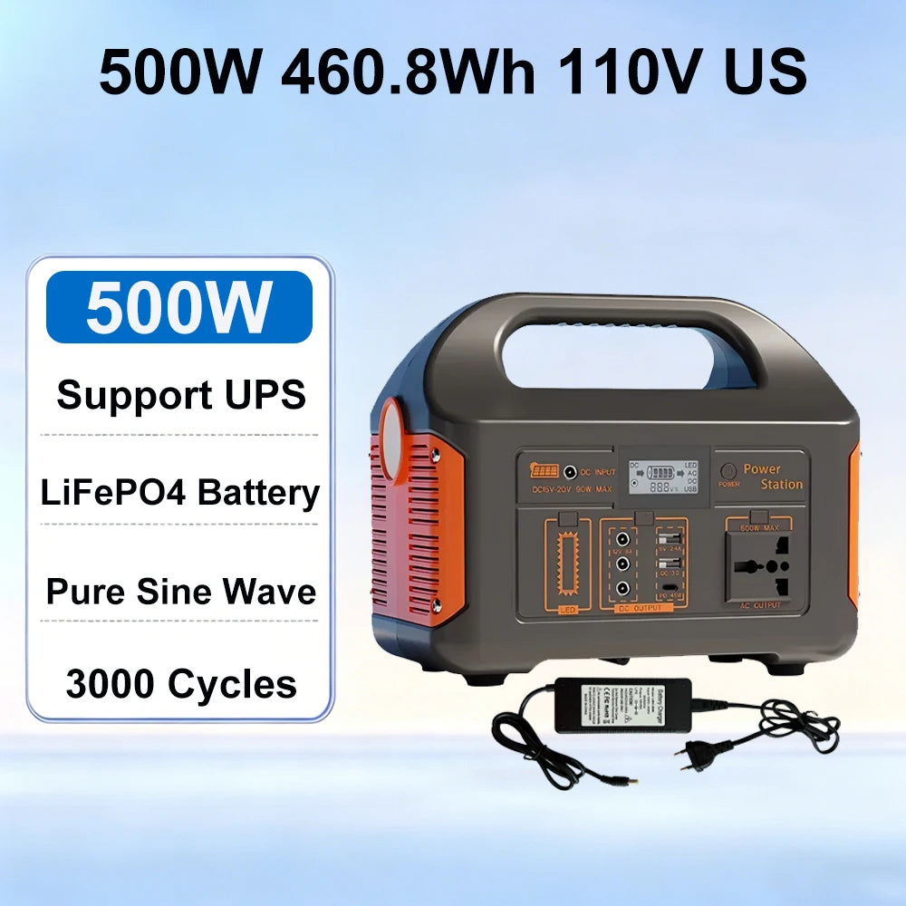 GaiaRay 500W Portable Power Station Featuring Reliable LiFePO4 Solar Backup