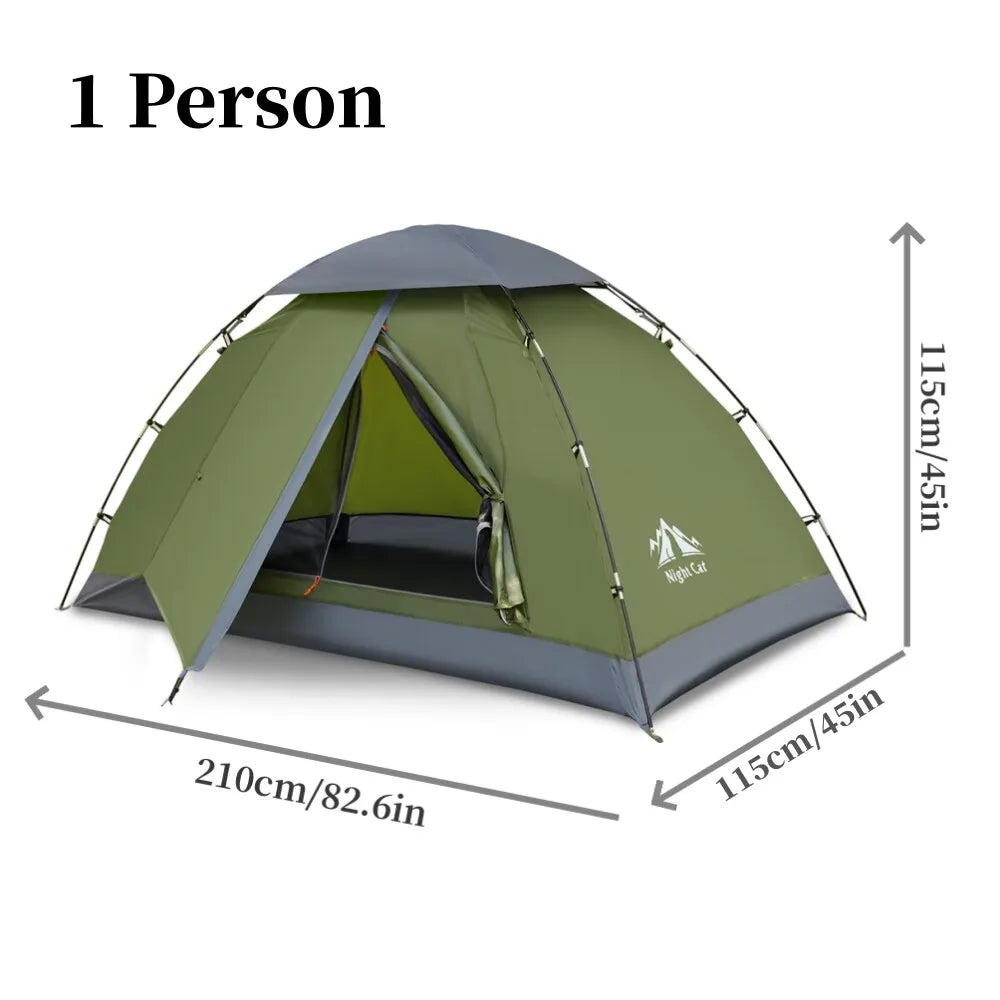Night Cat Upgraded Lightweight Two Person Backpacking Tent