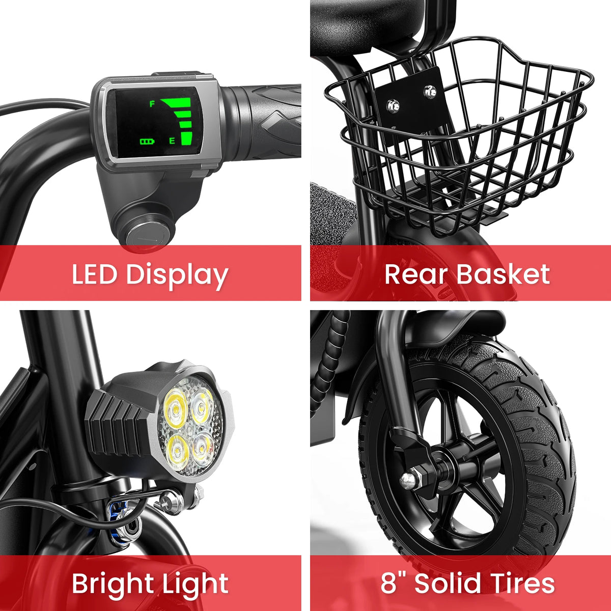 Eilleo Spacewalk Foldable Kids Electric Scooter With Bluetooth Speaker
