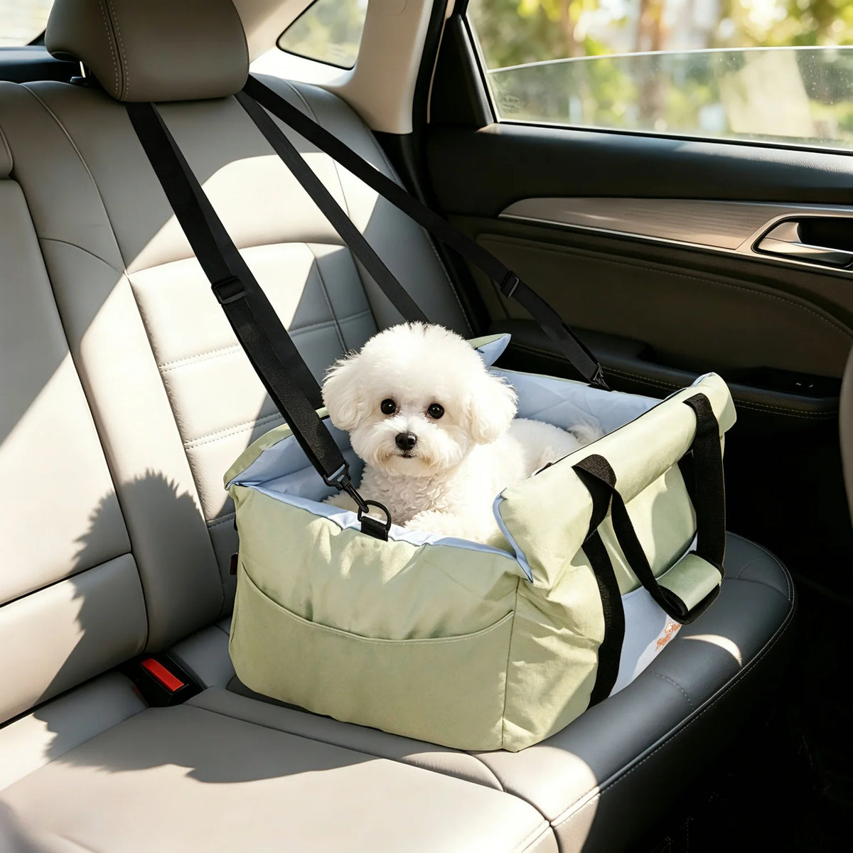 Soft Dog Car Seat Travel Carrier With Safety Belt Pocket
