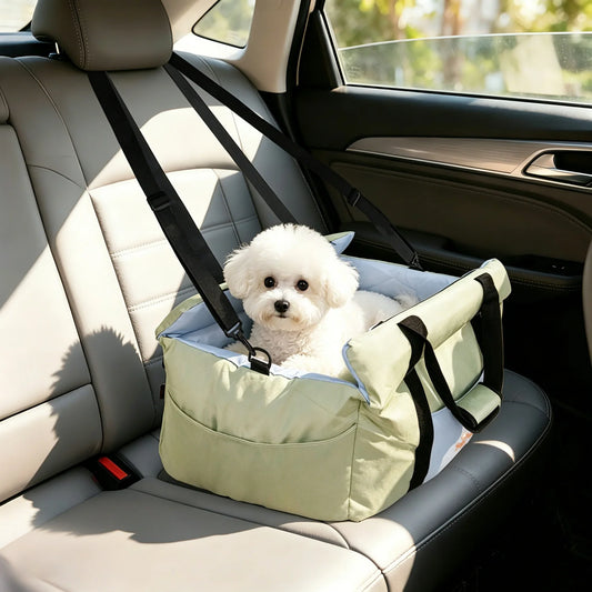 Soft Dog Car Seat Travel Carrier With Safety Belt Pocket