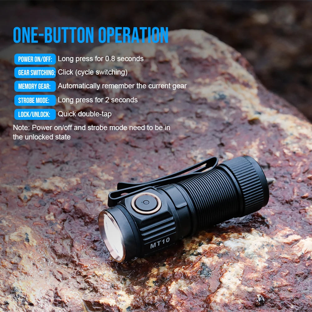 TrustFire MT10 1000 Lumens Rechargeable LED EDC Magnetic Flashlight