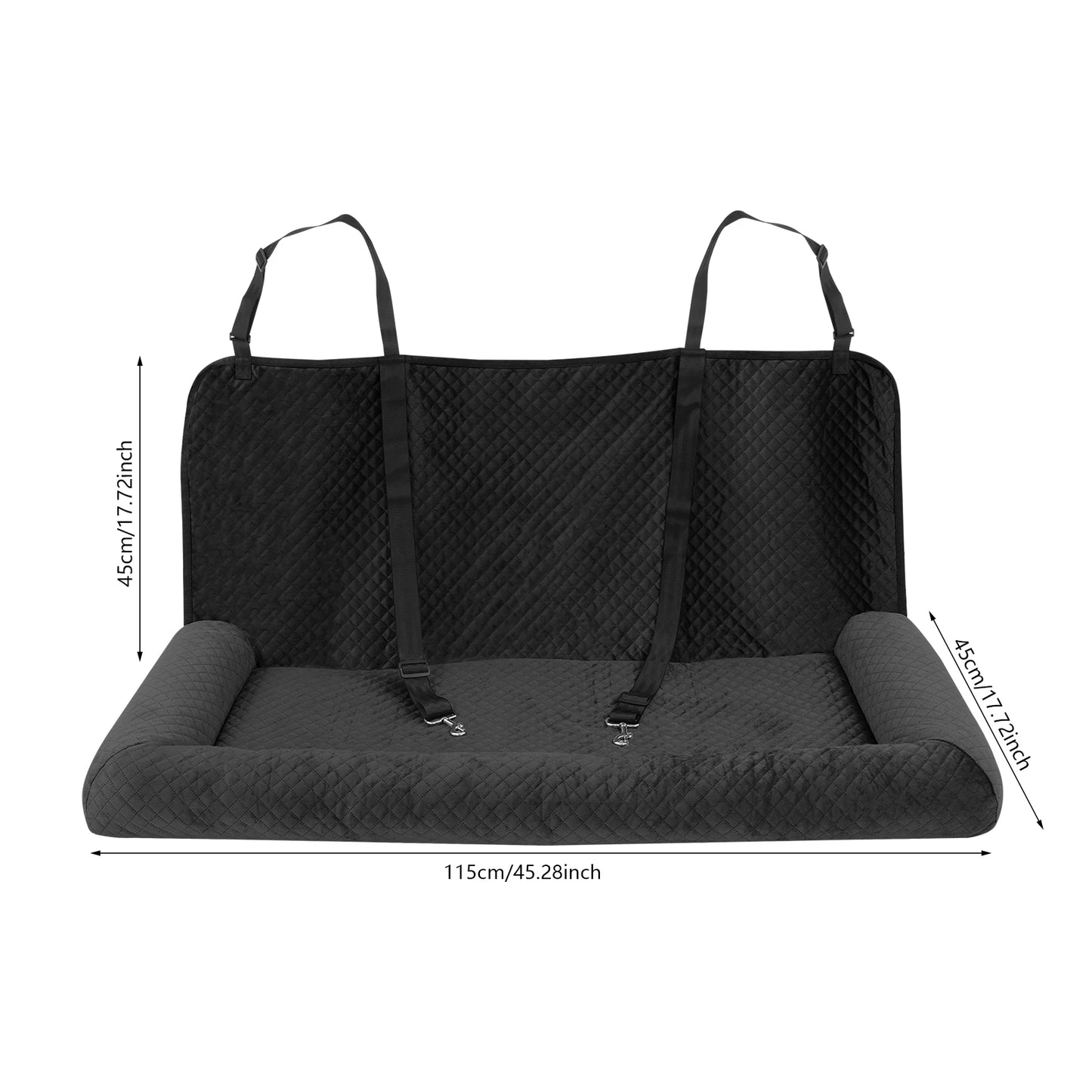 Bymaocar Dog Car Travel Seat With Safety Tethers For Pets