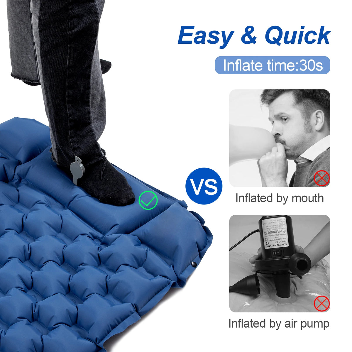 Ultralight Waterproof Camping Air Mattress With Built In Pump