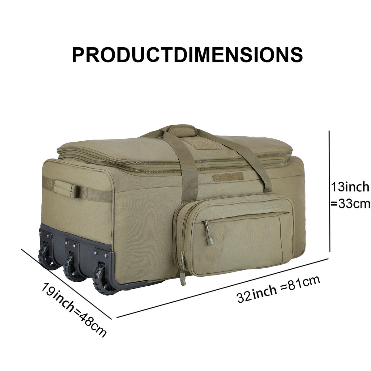 LQARMY Spacious Nylon Outdoor Camping Travel Luggage Bag