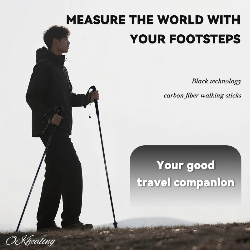 OKHEALING Carbon Fiber Trekking Poles Ultra Lightweight Outdoor Gear