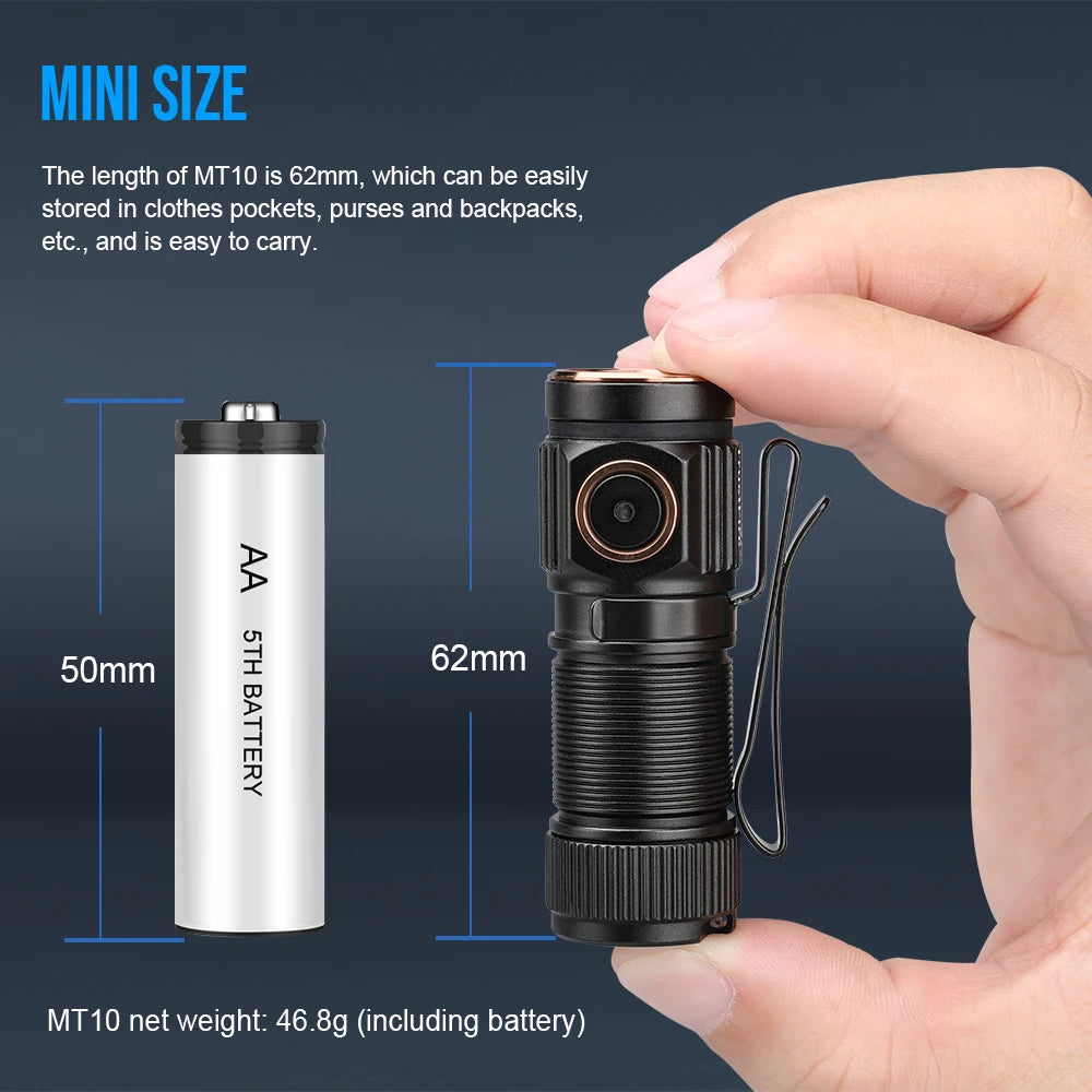 TrustFire MT10 1000 Lumens Rechargeable LED EDC Magnetic Flashlight