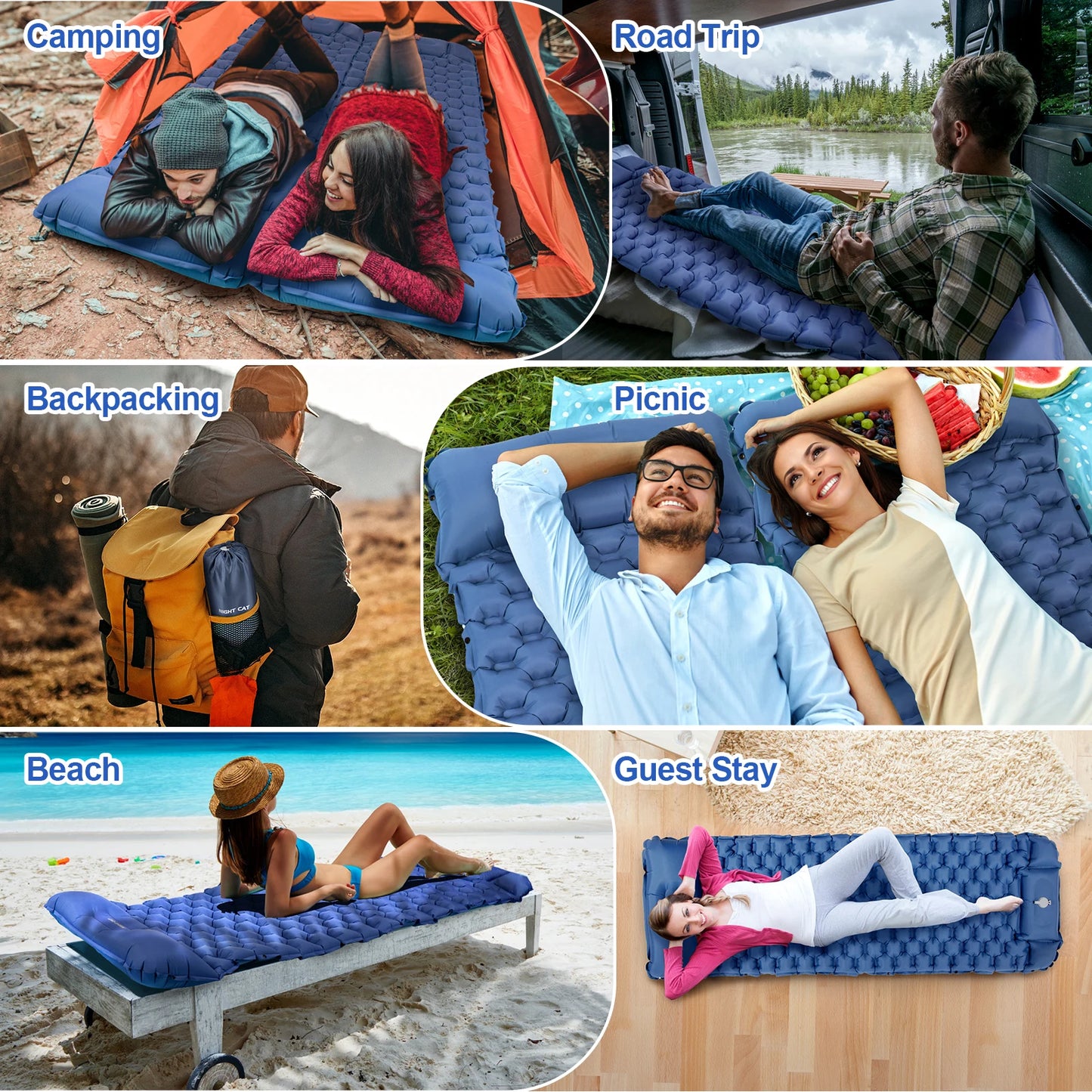 Ultralight Waterproof Camping Air Mattress With Built In Pump