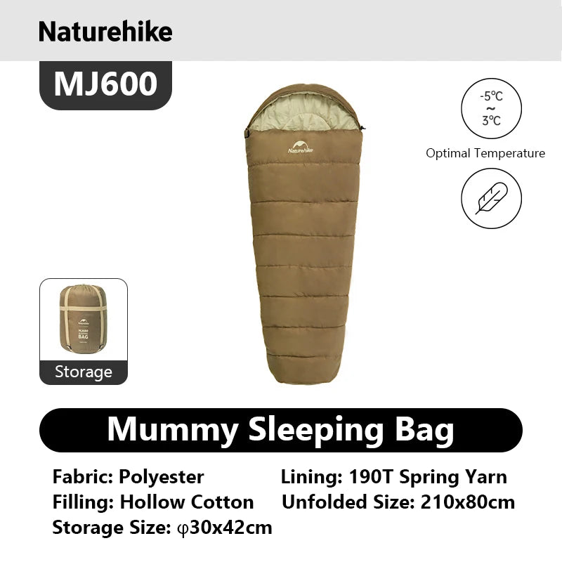Naturehike Mummy Sleeping Bag For Adults Warm Winter Outdoor Camping