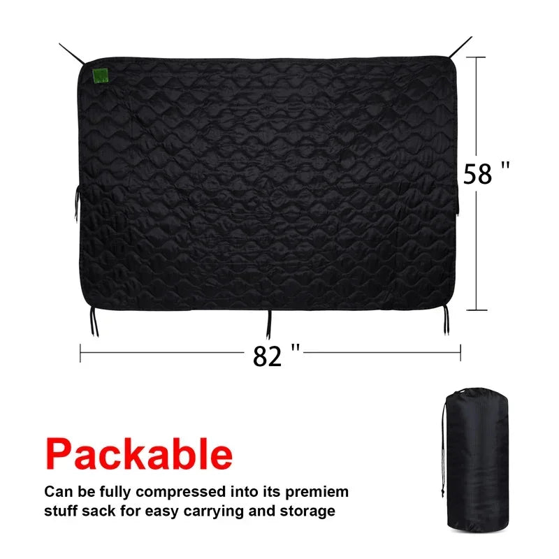 Tactical Camouflage Quilted Water Repellent Blanket For Camping Hunting