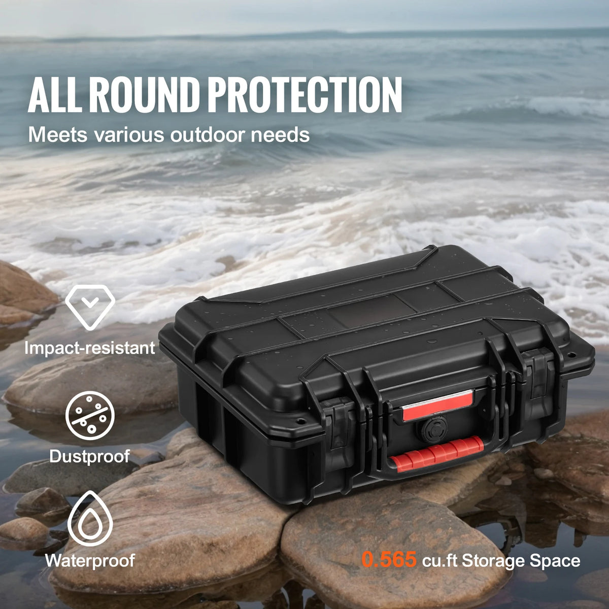 SucceBuy IP67 Waterproof Hard Case With Precut Foam And Handles
