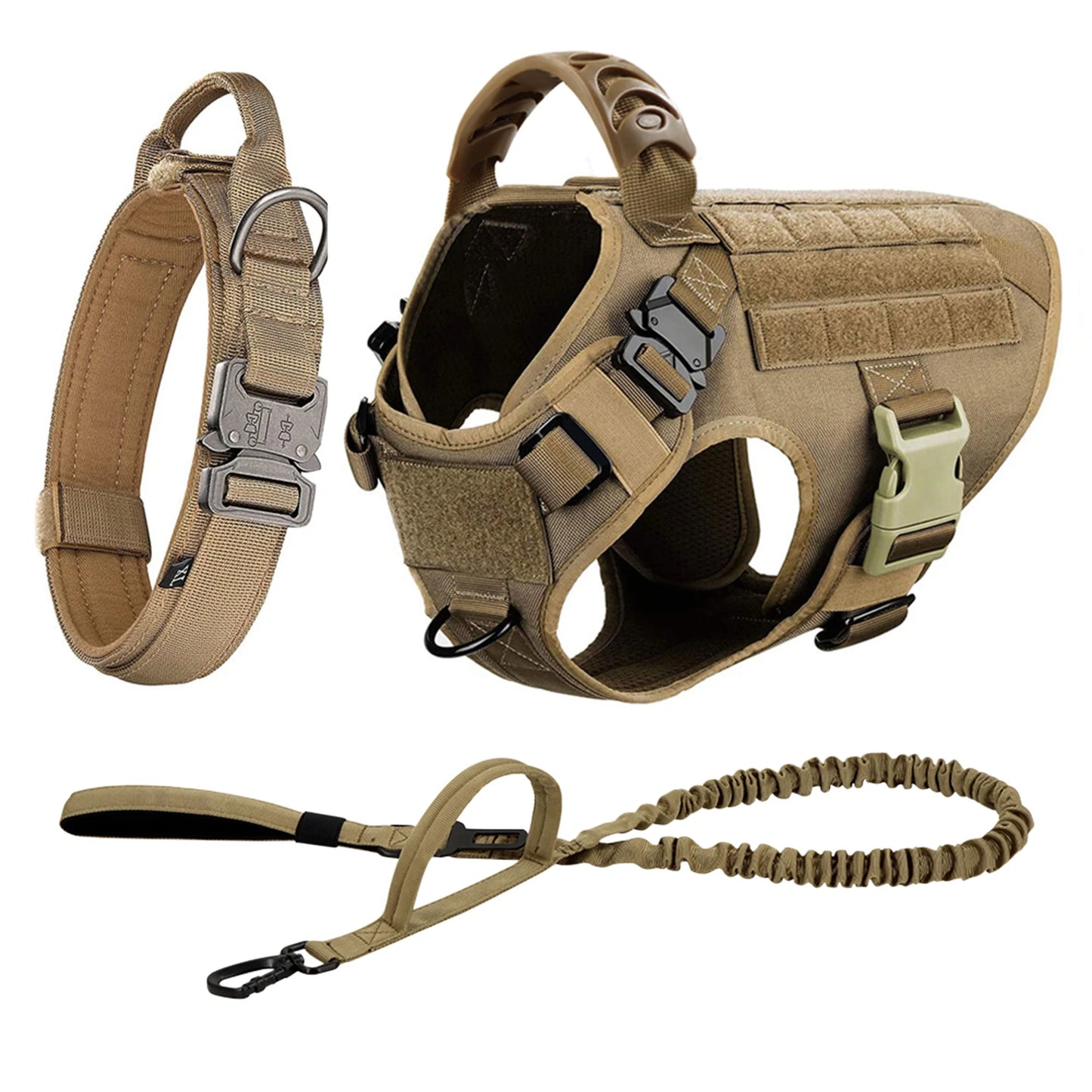 Padded Nylon Dog Harness And Leash Set For Training Walks