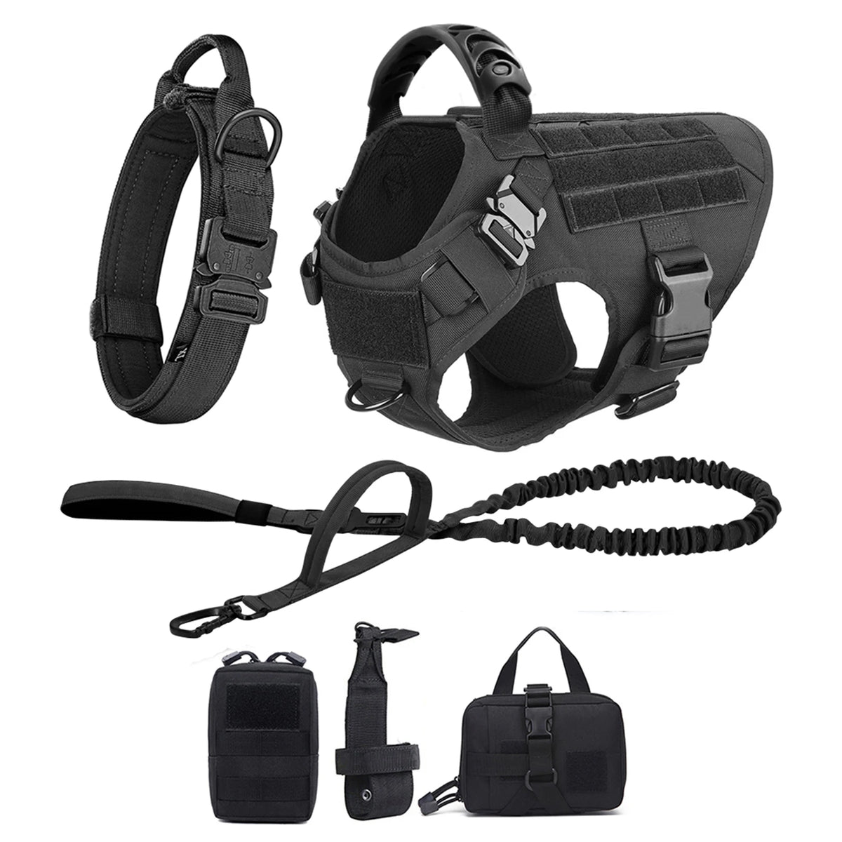 Padded Nylon Dog Harness And Leash Set For Training Walks