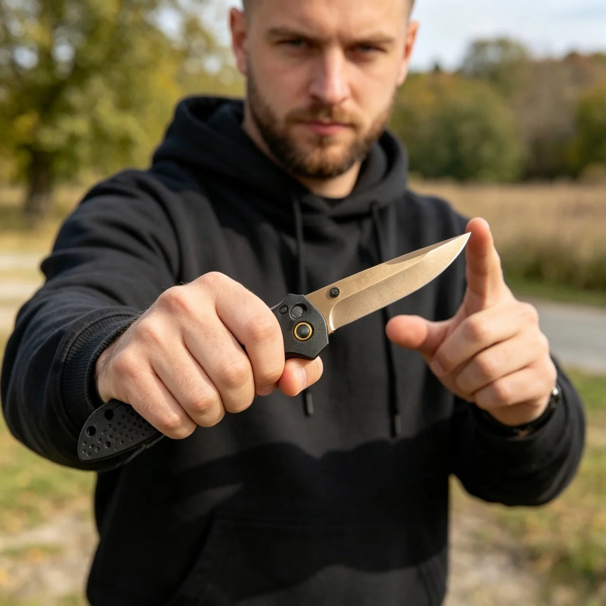HX Outdoors 9Cr18MoV Blade Folding Pocket Knife With Axis Lock