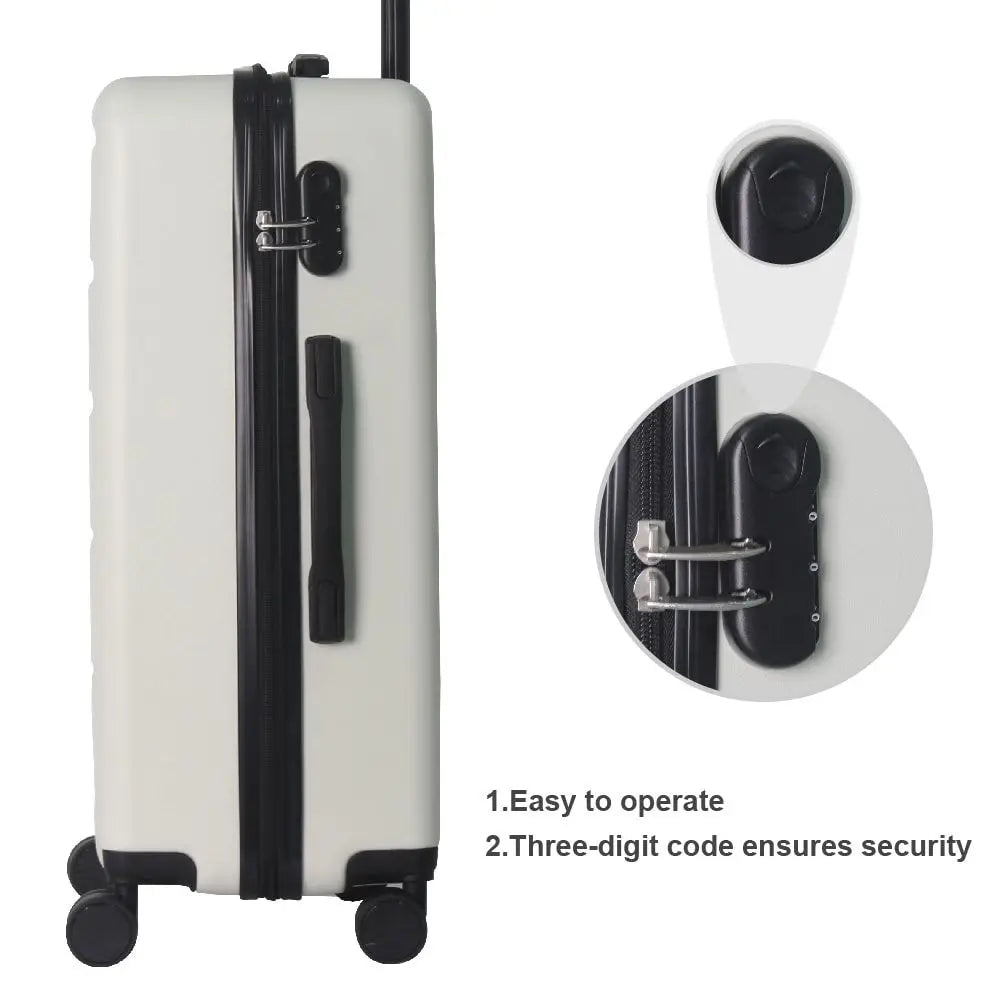 Lightweight Durable ABS Hardshell Luggage Set With Smooth Spinner Wheels