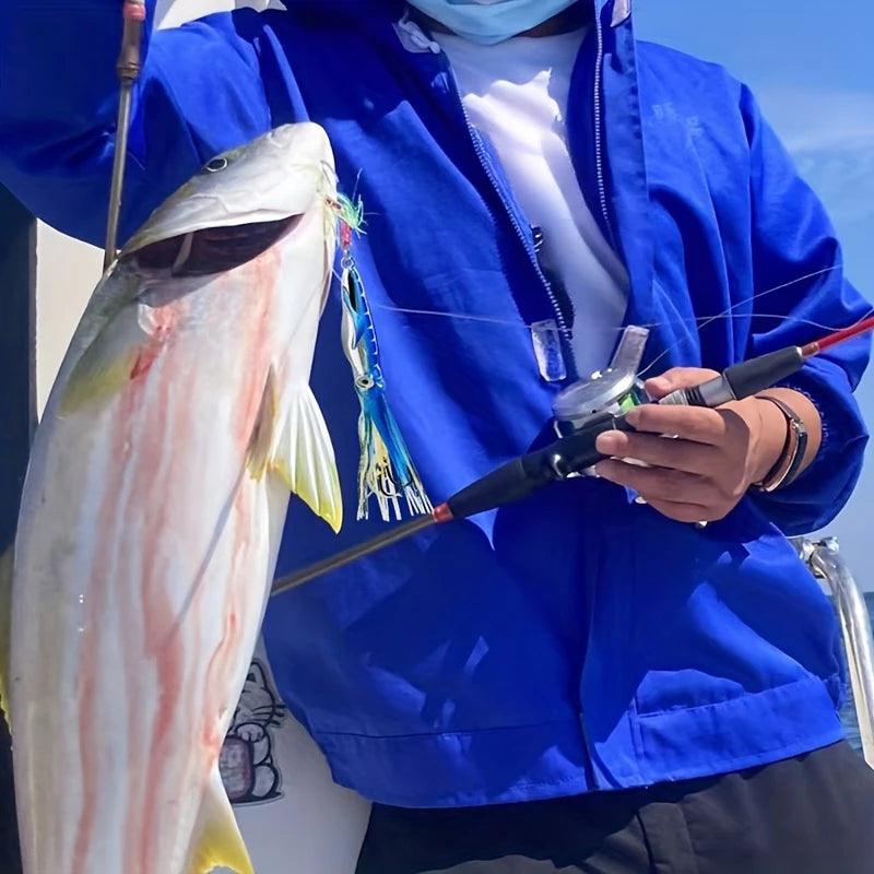 Slow Jig Squid Head Trolling Bait Deep Sea Fishing Lures