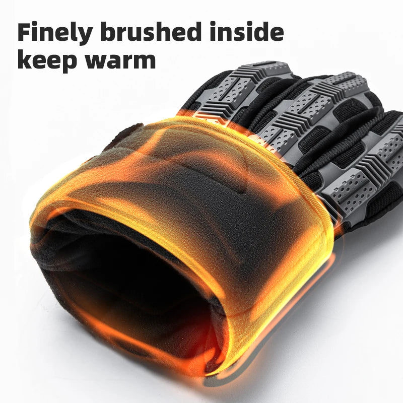 ROCKBROS Full Finger Gel Cycling Gloves Breathable Shockproof Grip