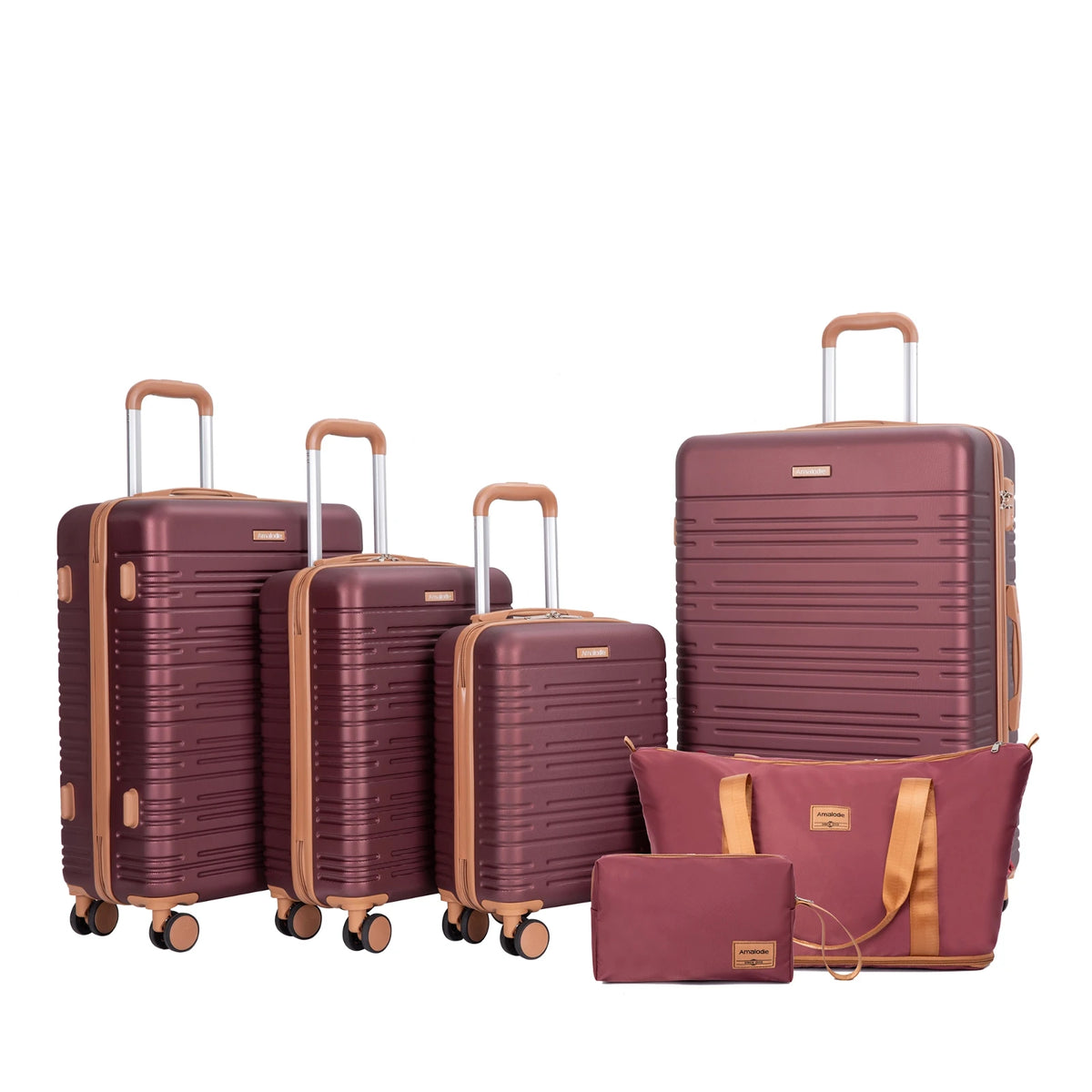 TRIPCOMP Hardcase Luggage Set With Spinner Wheels And TSA Lock