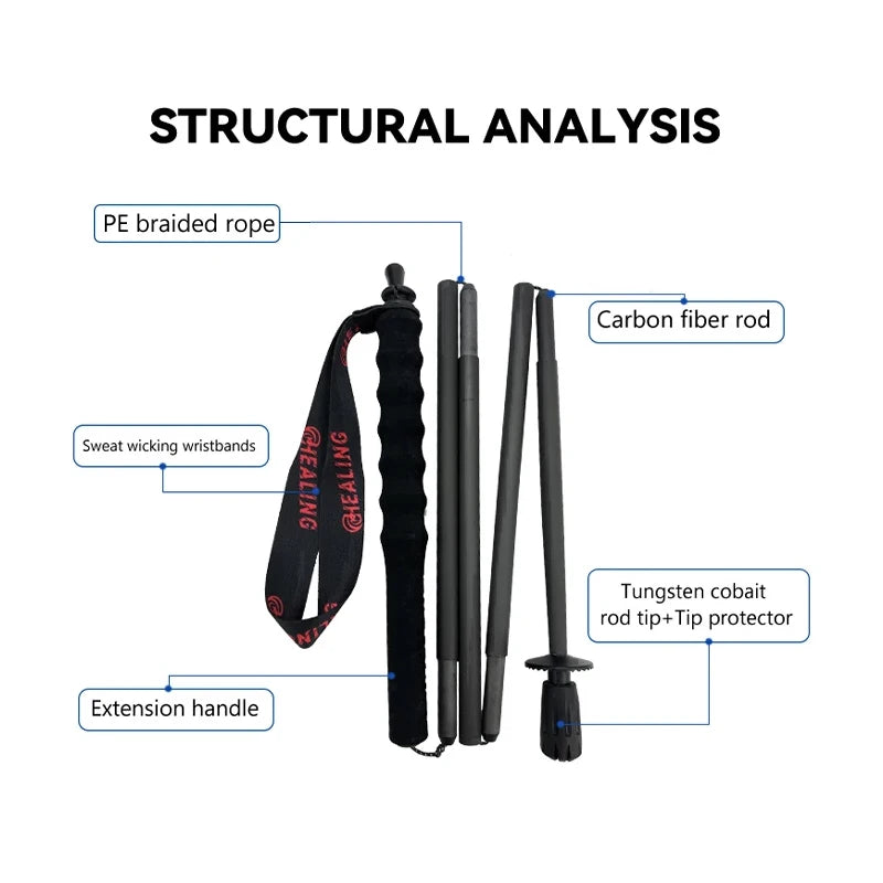 OKHEALING Carbon Fiber Trekking Poles Ultra Lightweight Outdoor Gear