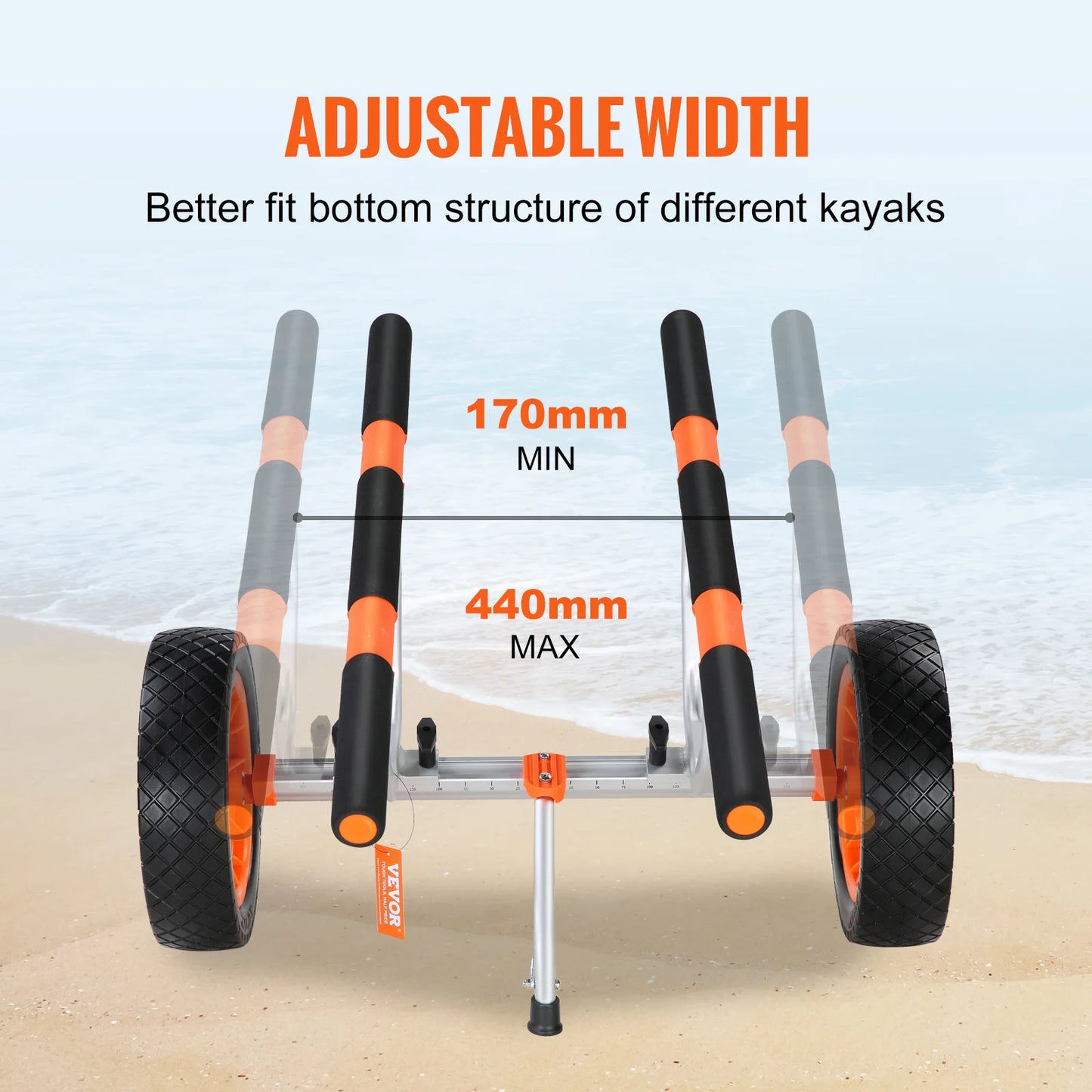 SucceBuy Detachable Aluminum Kayak Cart For Canoe And Paddleboard Transport