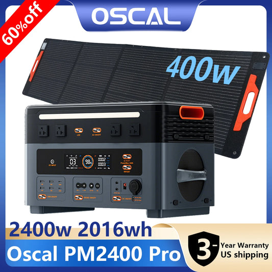 OSCAL 2048Wh LiFePO4 Portable Power Station And Solar Generator