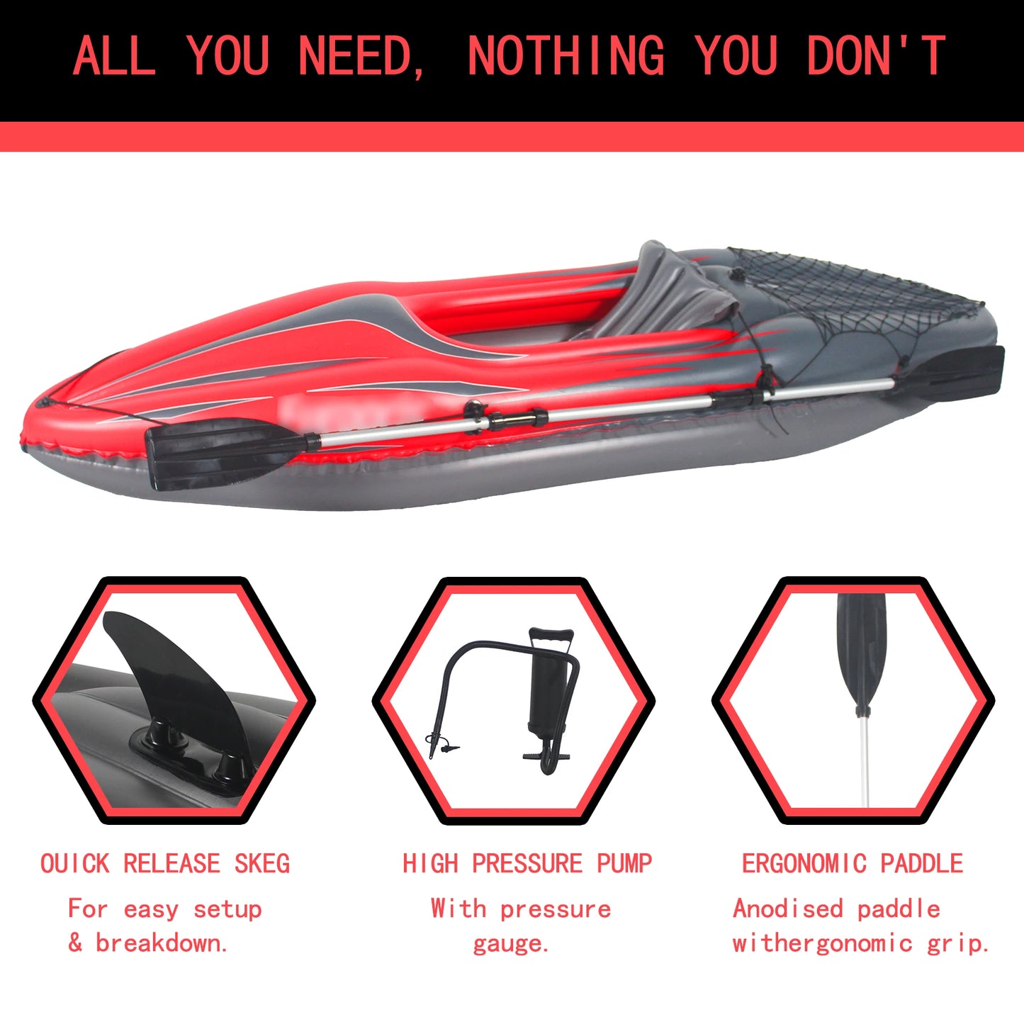 HHSJZWCY Inflatable Fishing Kayak Canoe With Accessories