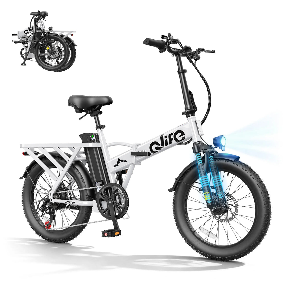 Qlife Hunter Foldable Electric Bike With 48V Battery