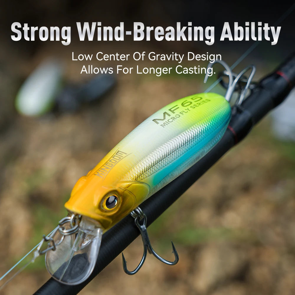 Kingdom Sinking and Floating Minnow Lures for Bass and Trout Fishing