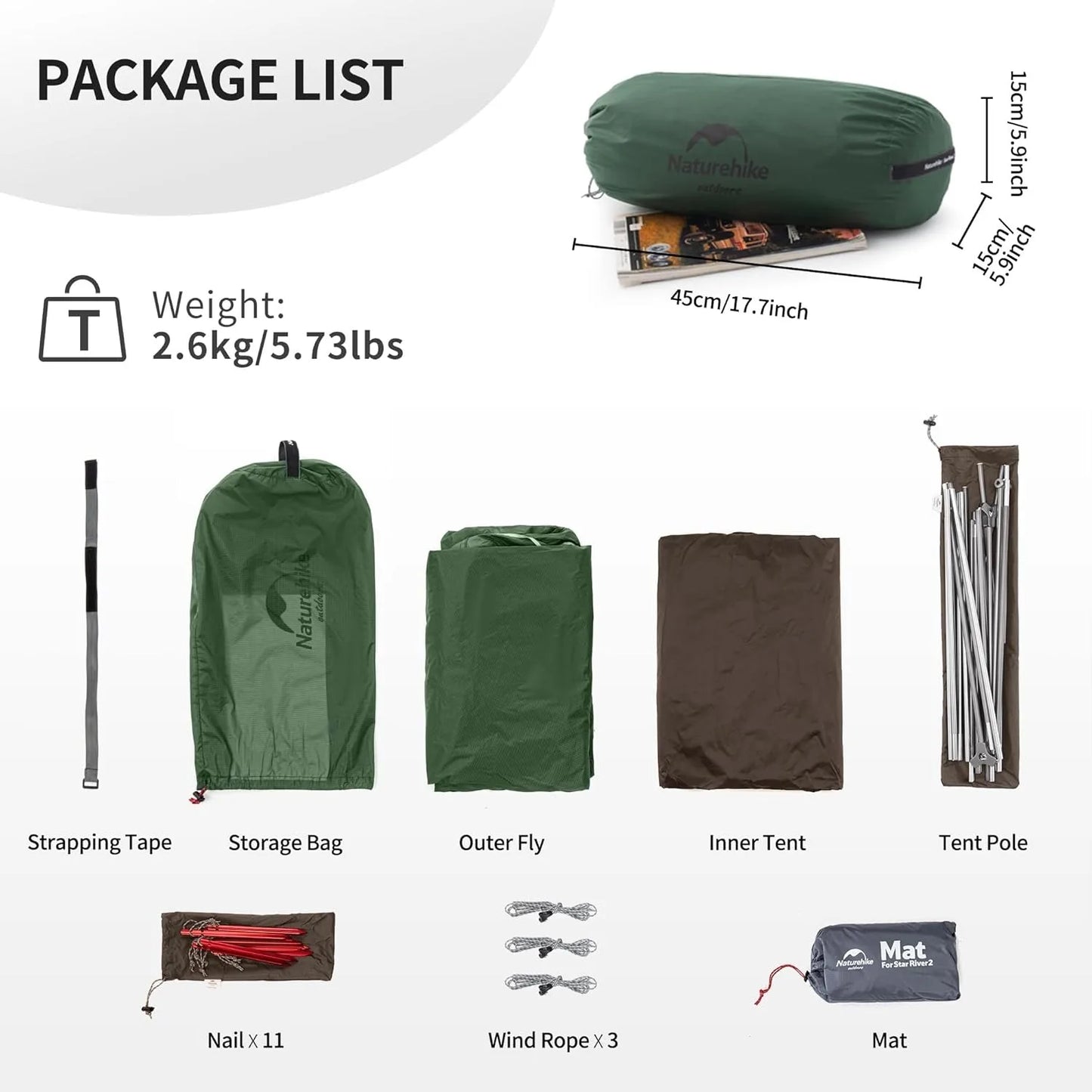 Naturehike Star River Ultralight Double Layer Waterproof Camping Tent