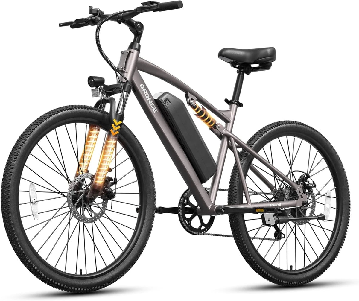 QRONGE Zephyr Full Suspension Electric Bike 1000W Motor
