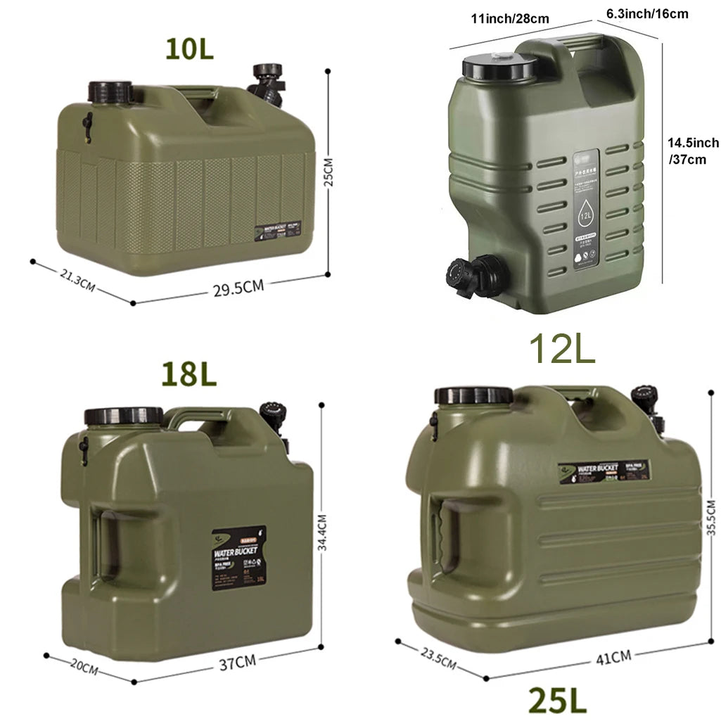 Foldable Portable Water Storage Tank With Spigot For Camping Hiking