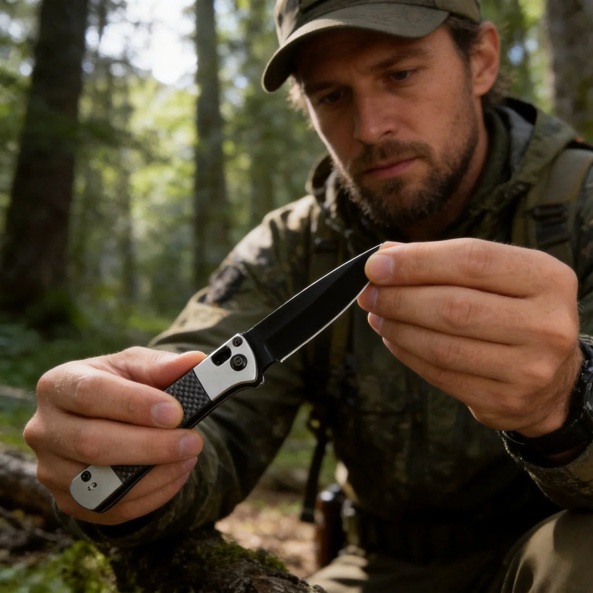 HX Outdoors S90V Axis Lock Folding Knife For EDC Outdoor