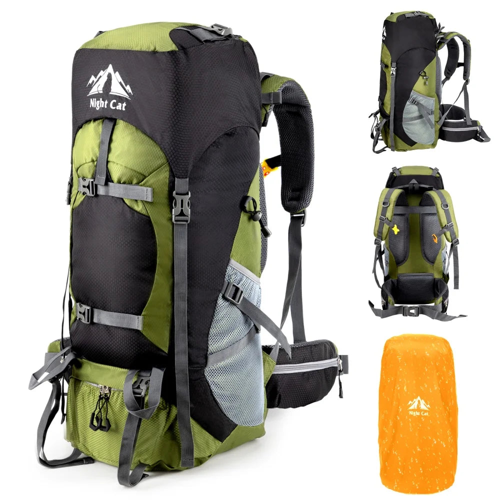 Night Cat Lightweight Hiking Backpack For Outdoor Camping And Travel