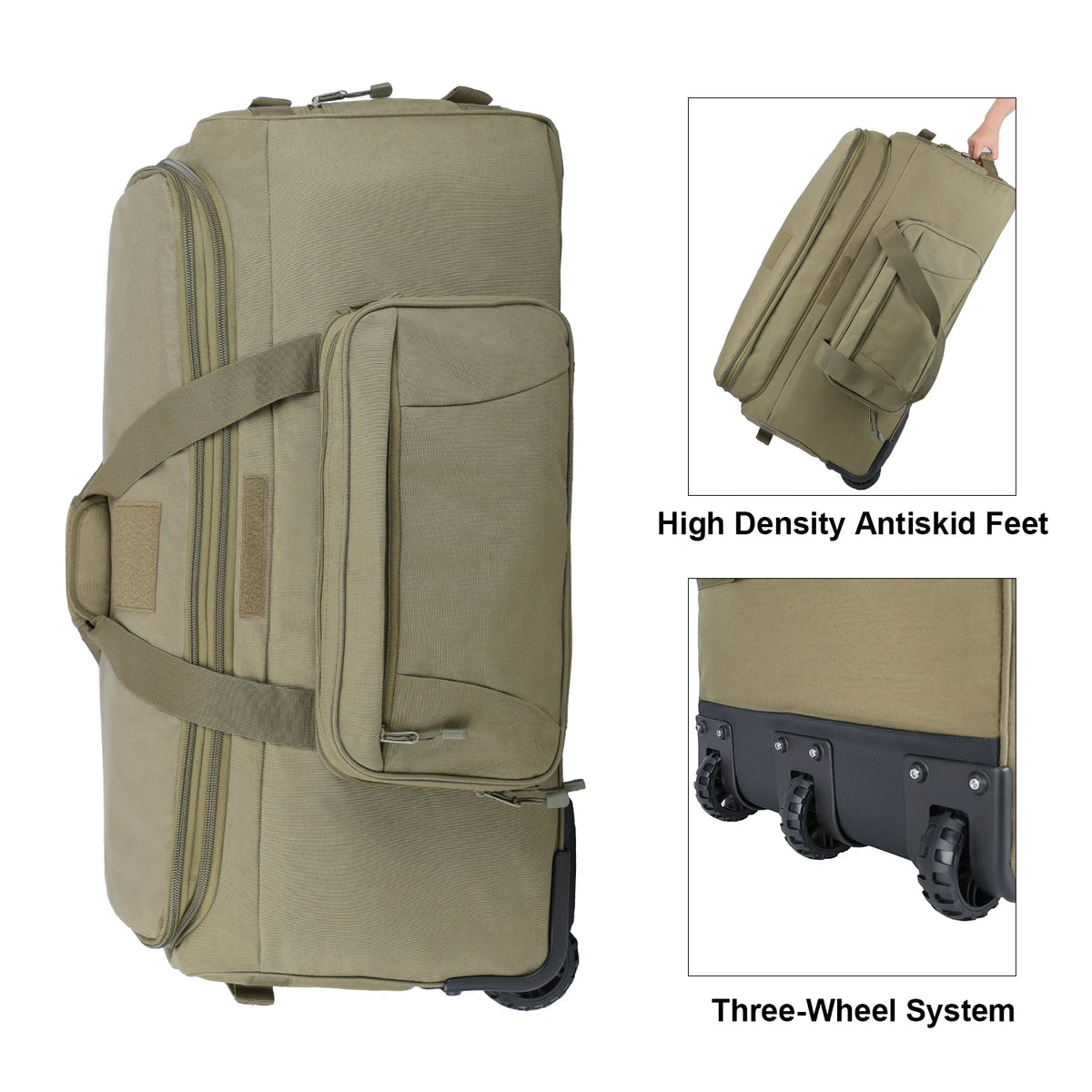 LQARMY Spacious Nylon Outdoor Camping Travel Luggage Bag