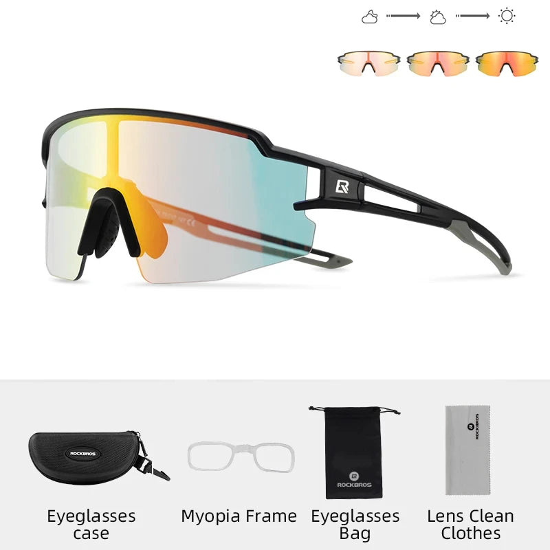 Rockbros Photochromic Polarized Cycling Sunglasses With UV400 Protection
