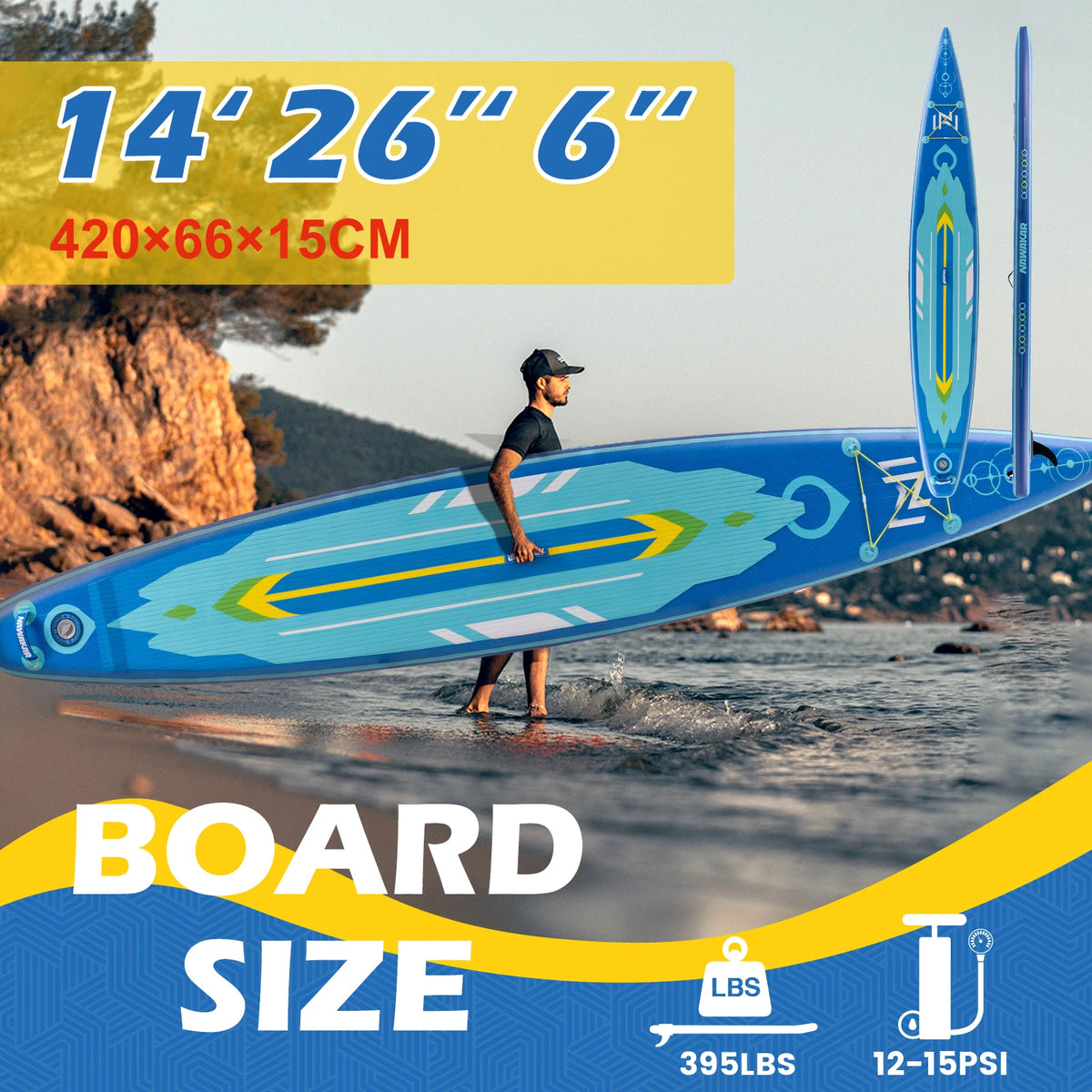 Double Thickened Stand Up Paddleboard For Outdoor Water Sports